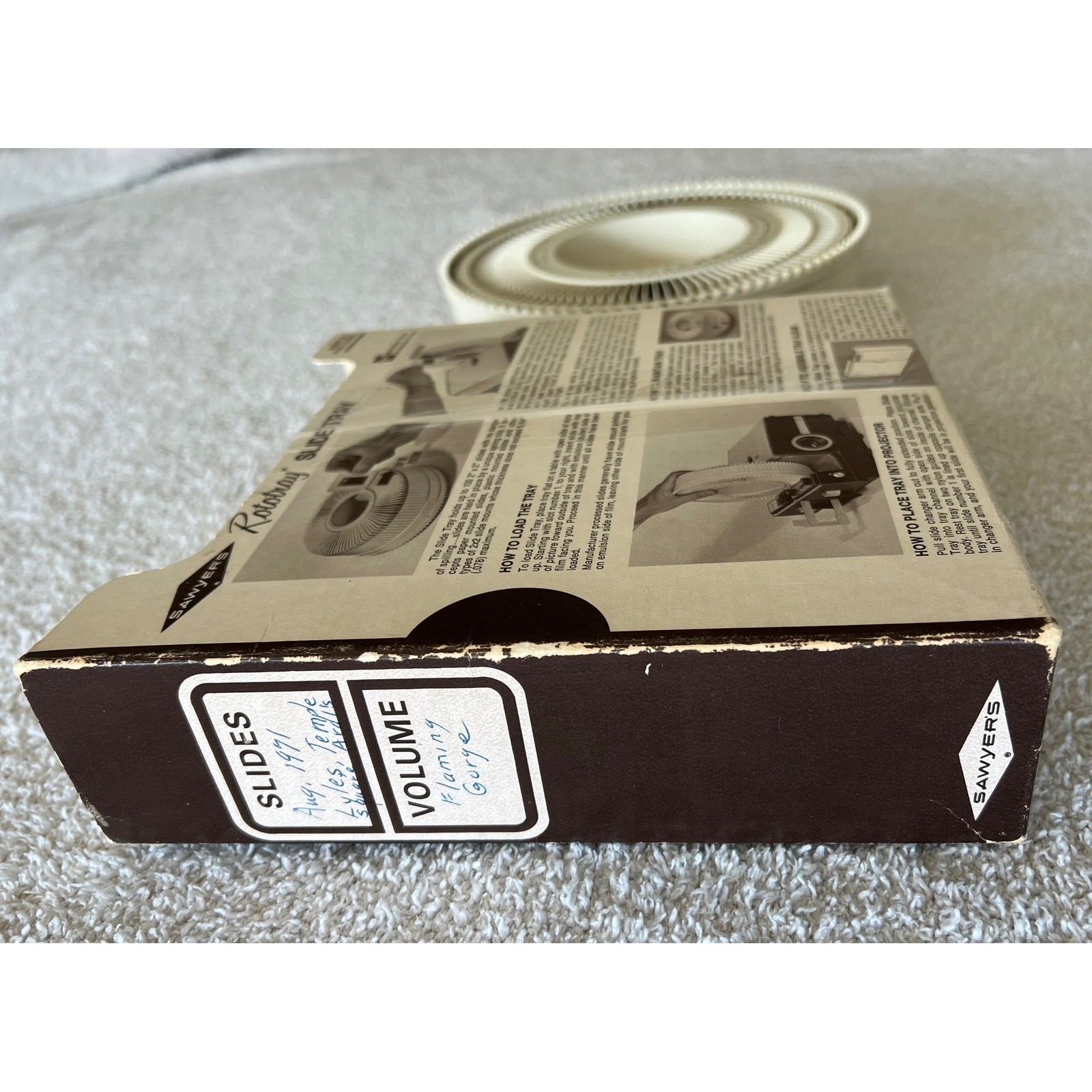 Sawyers Rototray 100 Slide Tray Carousel Projector Vintage Photography Accessory