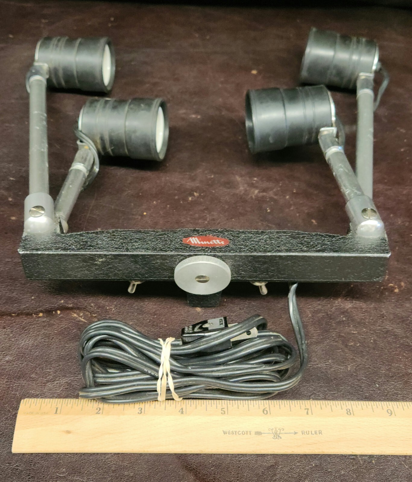 Vintage Minette 4 Arm/Bulb Photo Light, JAPAN, Tested/VG