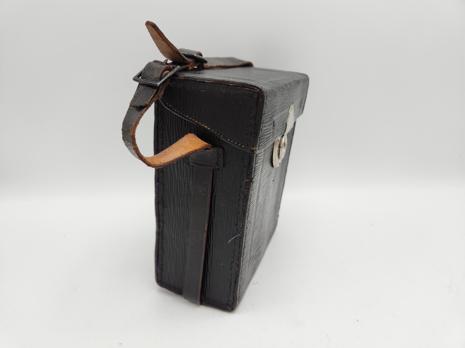 Antique Ica Case & 45x107mm Plate Glass Holder Frame for Polyscop Stereo Camera
