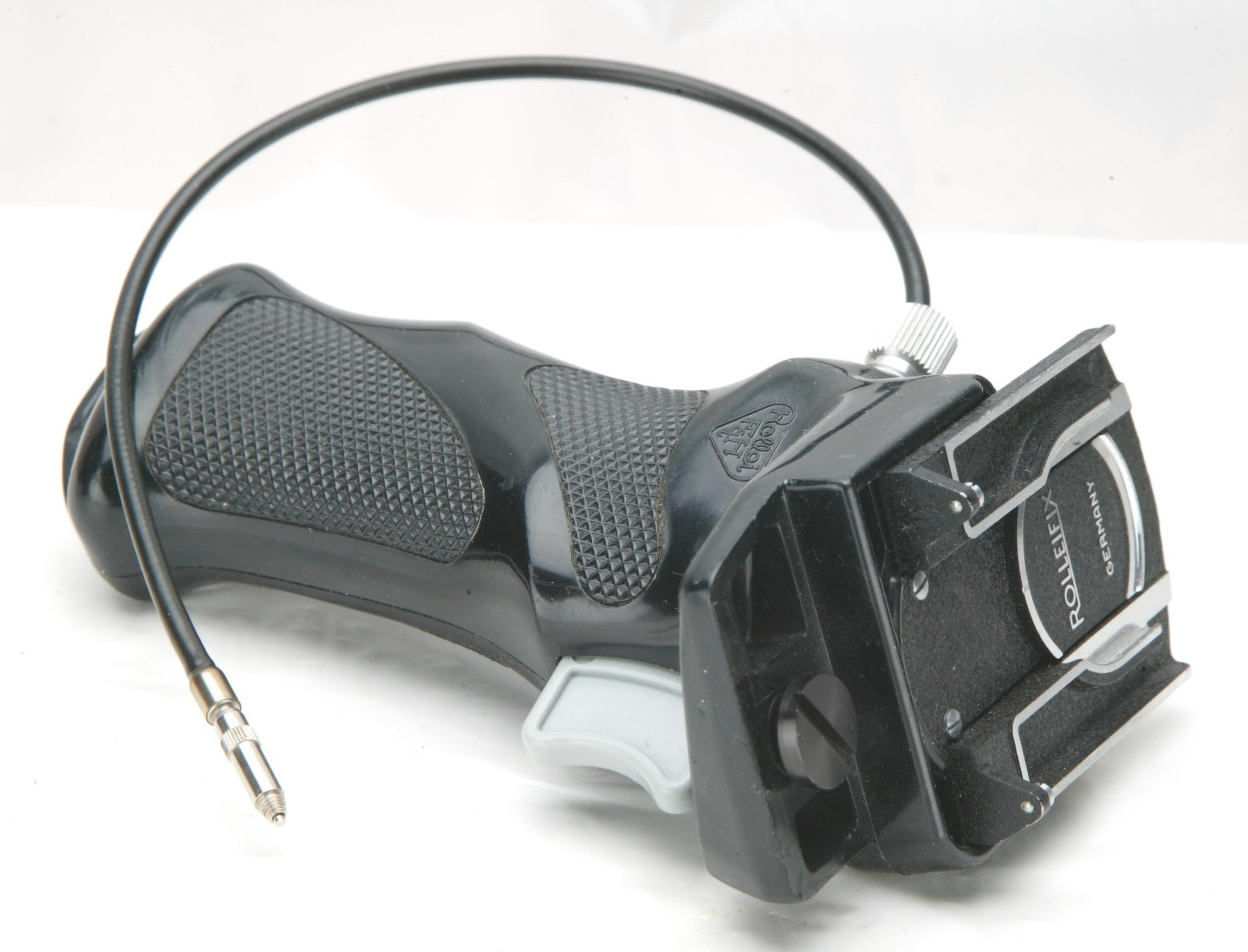 Rollei Rolleiflex TLR Pistol Grip w/Original Cable Release & Quick Tripod Plate.