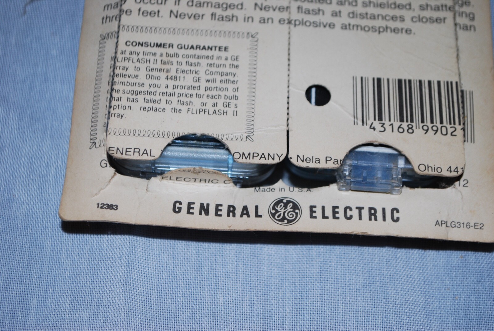 Vintage GE Flip Flash II 2 Twin Pack Flash Packs for all FlipFlash Cameras NOS