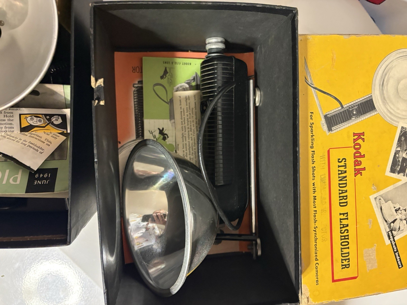 2-Vintage KODAK Standard Flash Holder with Bracket. Original Boxes-Circa 1960’s