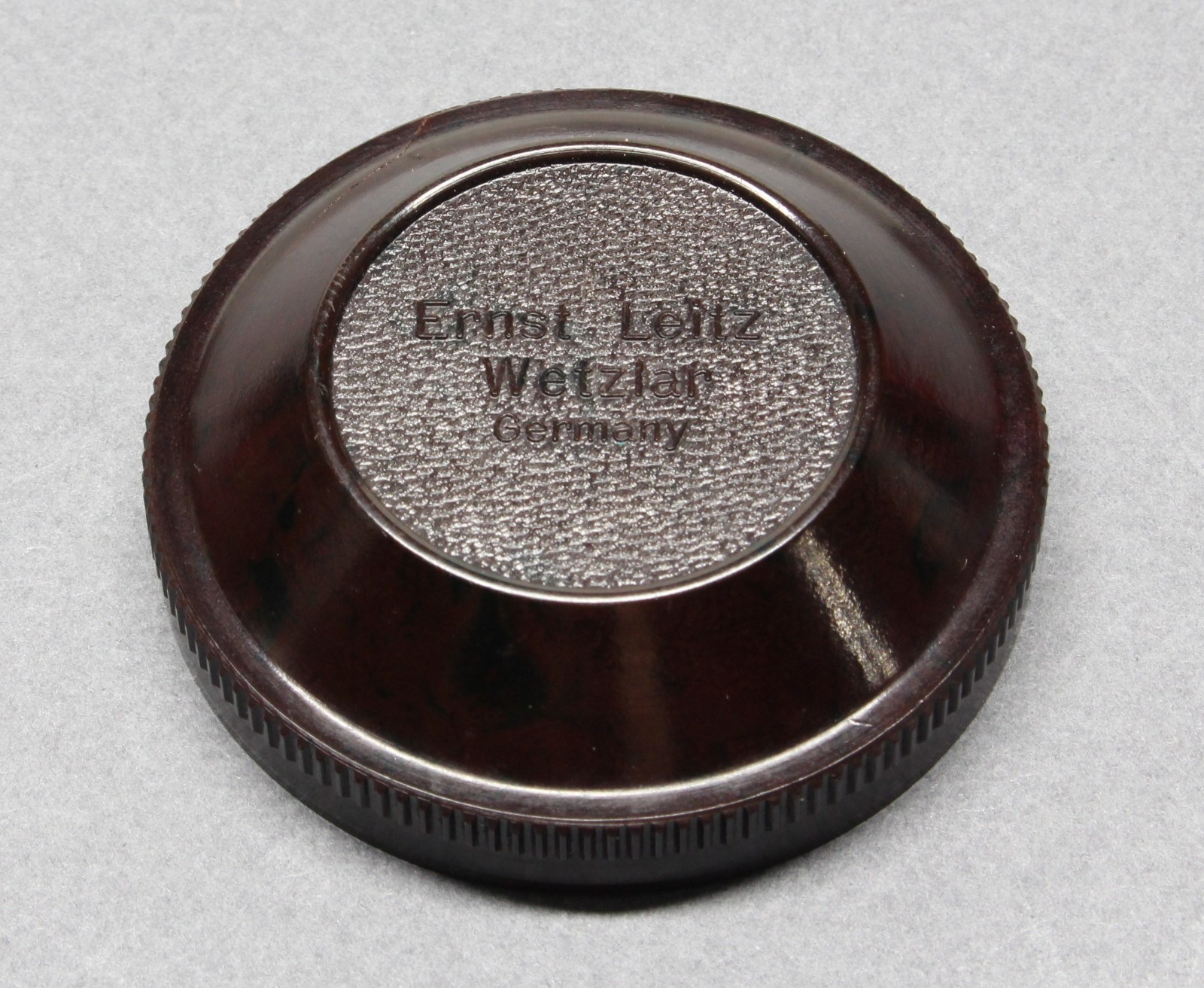 Leitz Wetzlar Dark Brown Bakelite Lens Case for Leica 5cm Elmar or Summar