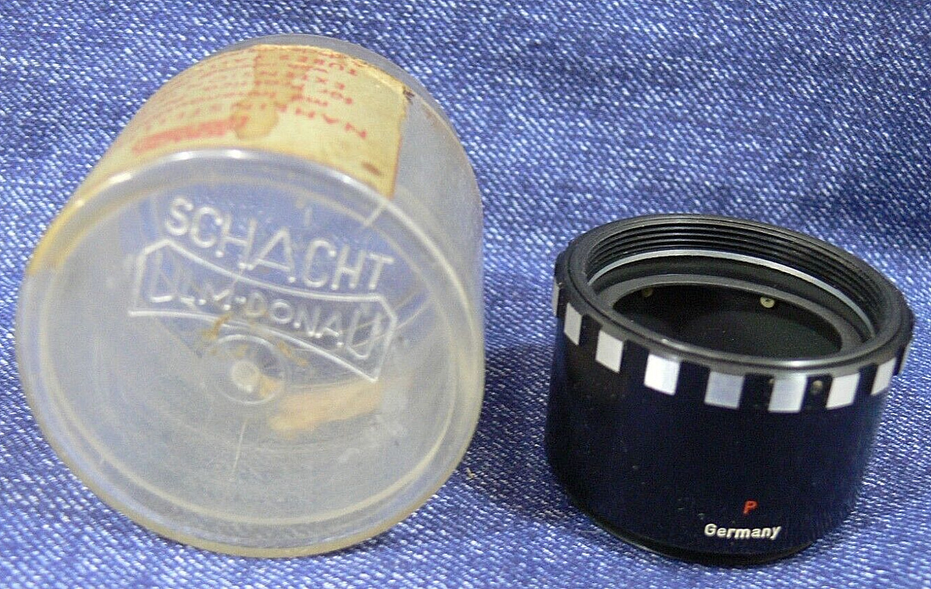 VINTAGE SCHACHT ULM DONAU Extension Tubes P Germany Camera/Photography Film Case