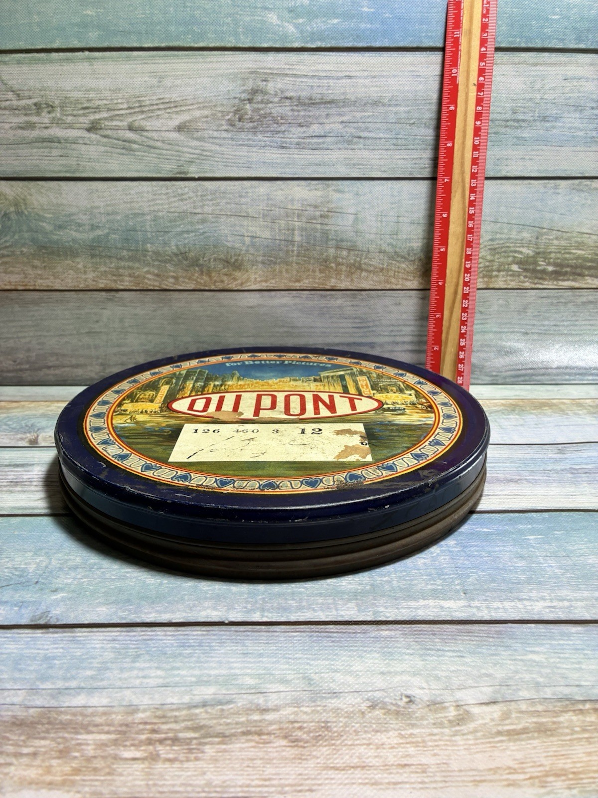 Vintage Early 1900’S DUPONT Movie Film Motion Picture Can Large 10 3/4″