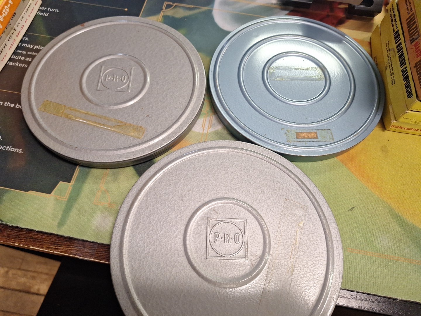 Scherer 6″ EZ-Grip Metal 8mm Film Reel USA – Storage Canister Lot Of 3 Used