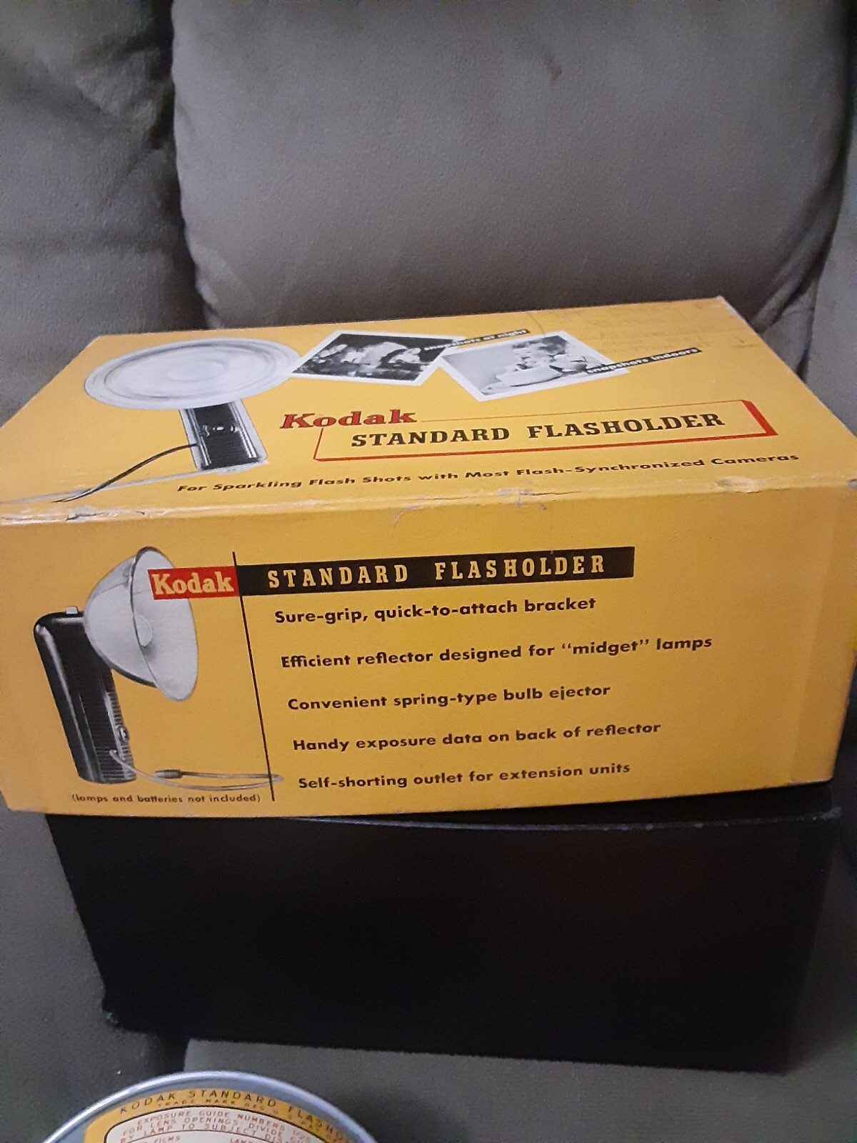 Kodak Standard Flasholder in Box Complete With Manual Holder Cover 1952