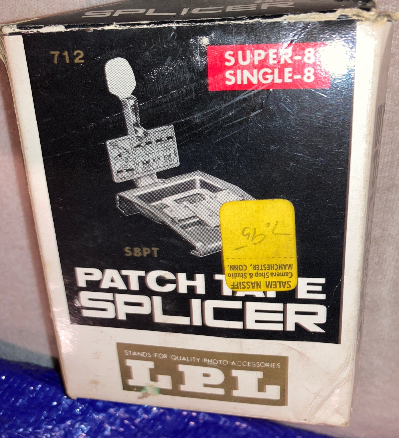 LPL Patch Tape Splicer, Super-8 Single-8 —-S8PT 712 w/Box Excellent Condition