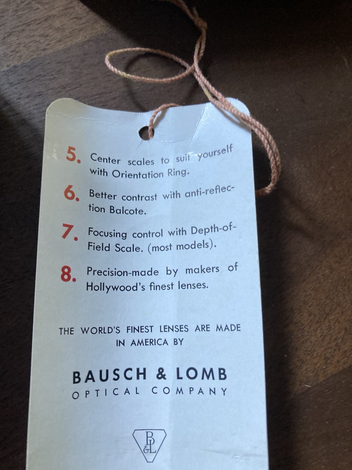 Bausch & Lomb 25mm Animar Lens F2.7
