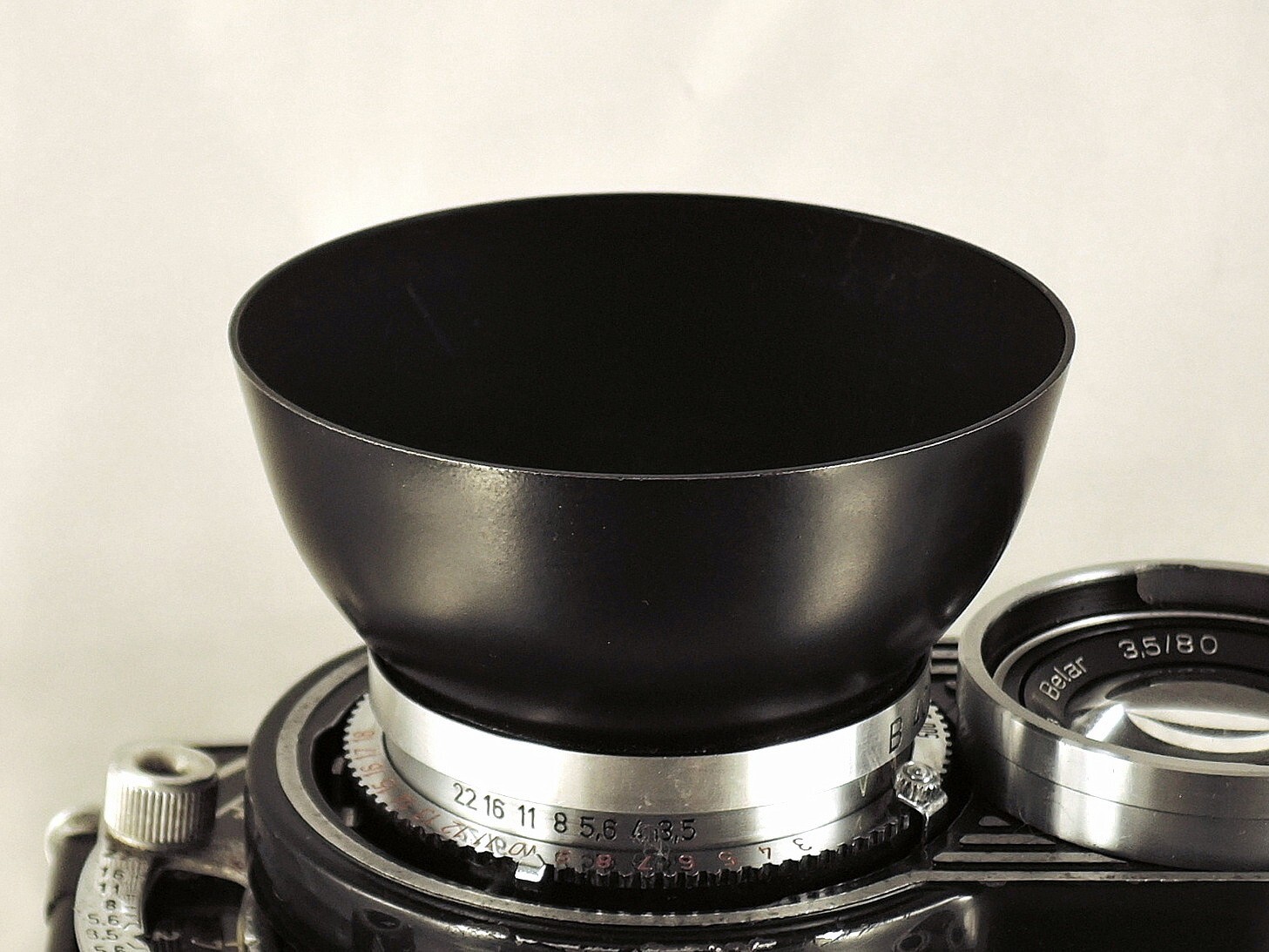 Shade hood Flexaret Meopta round bayonet B40 metal + Genuine box NICE