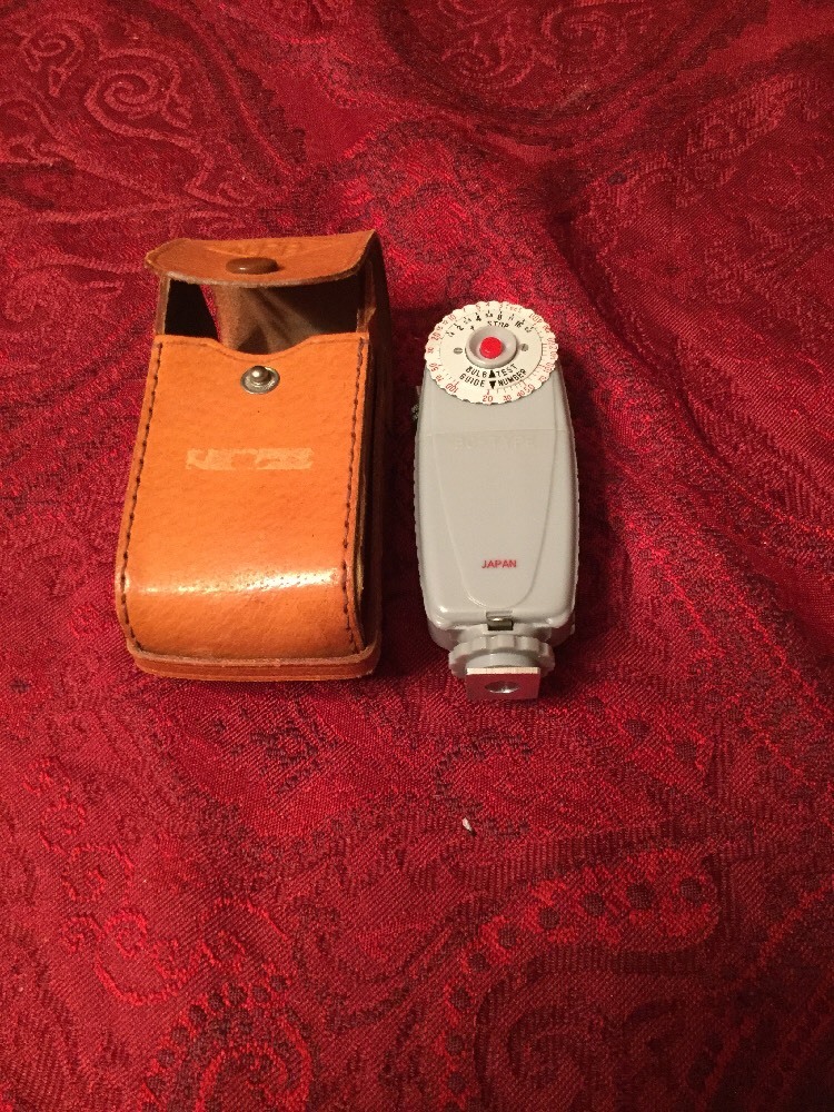 Vintage ALPEX Deluxe Four Way Flash Attachment With Leather Case Photo Camera