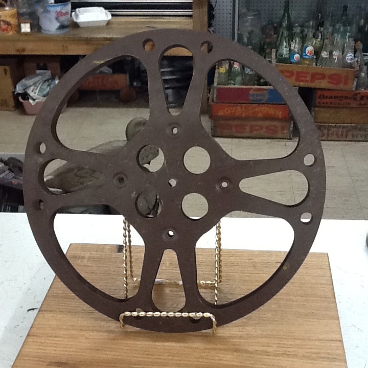 Vintage 16mm Goldberg Brothers Movie Reel Metal Brown Aluminum 12 Inches
