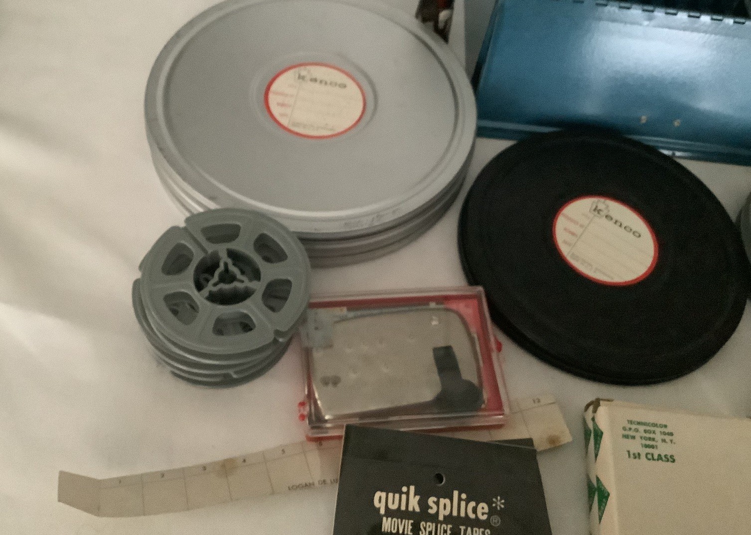 Vintage Logan Deluxe No. 185 8MM All Metal Film Reel Chest Storage Box W/Spicer