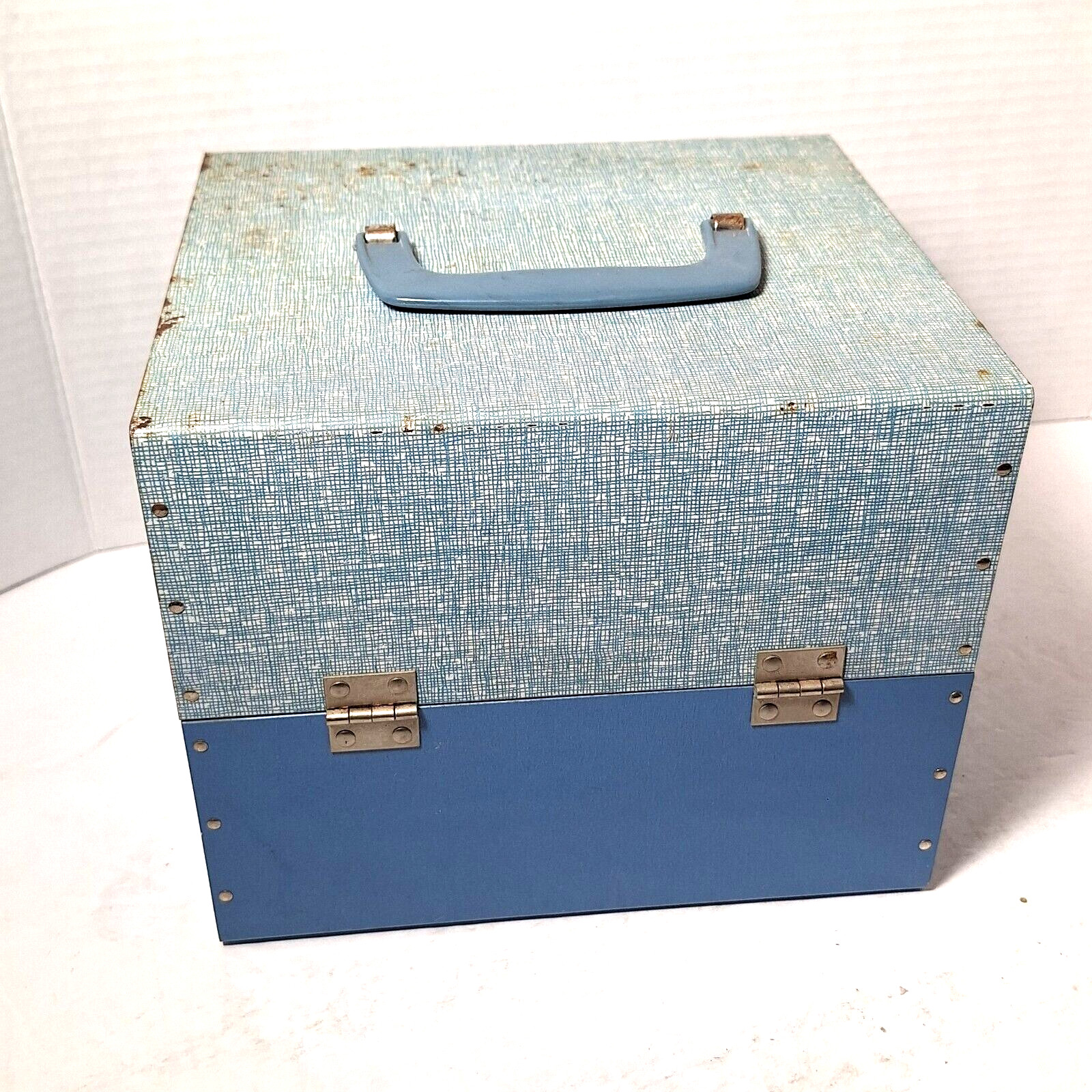 8mm Film Storage Case Box with 12 Slots & 6 Metal Reel Canisters Vintage 1960s