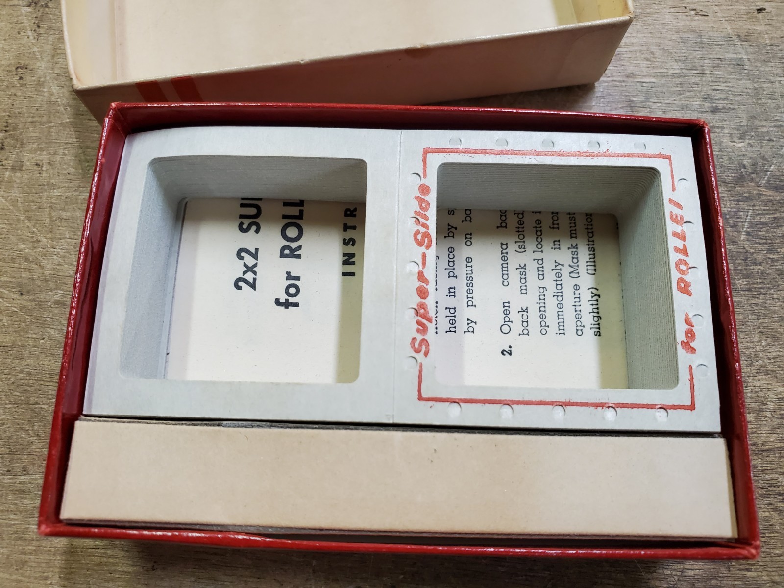 Vintage Super-Slides For Rollei Rolleiflex Cameras, Fits 2×2 Projectors, NOS