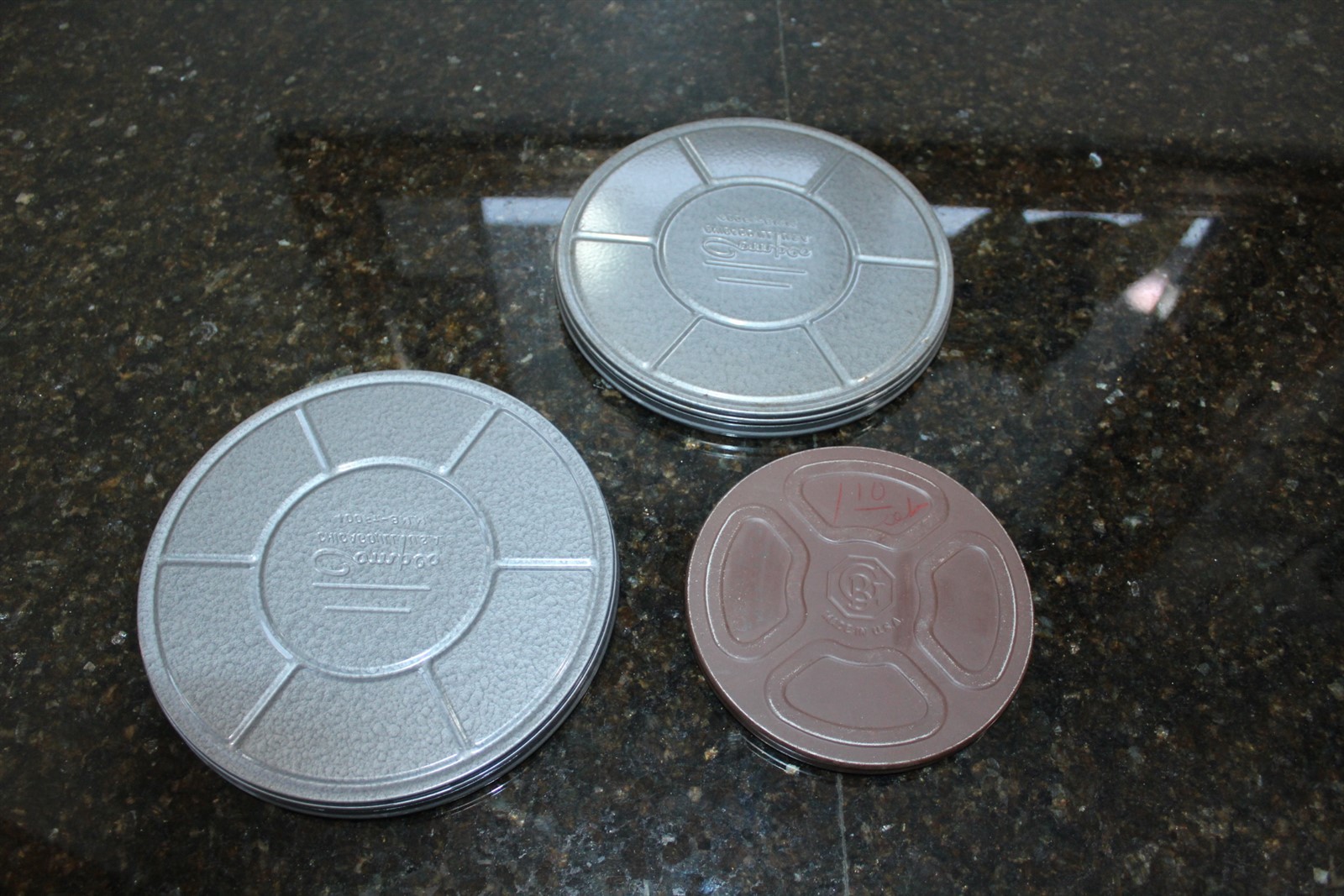 Vintage 8mm Film Cases Lot of 3 Metal