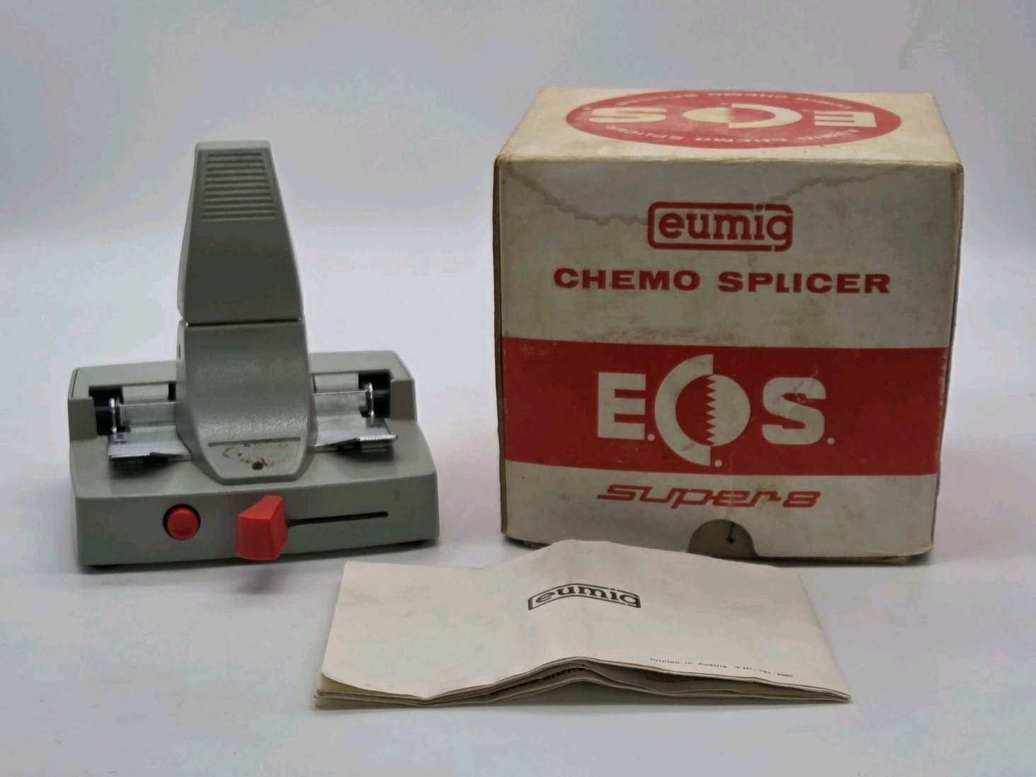 EUMIG Chemo Splicer ECS Super 8 Film Z01 Instructions Box Austria VTG