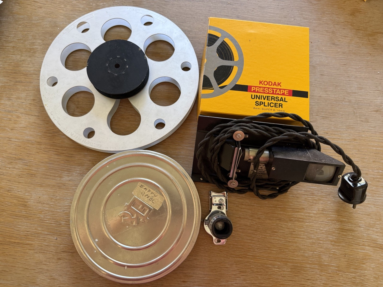 Lot Vintage Kodak Movie Equipment Kodascope Viewer Splicer Instructions & Reels