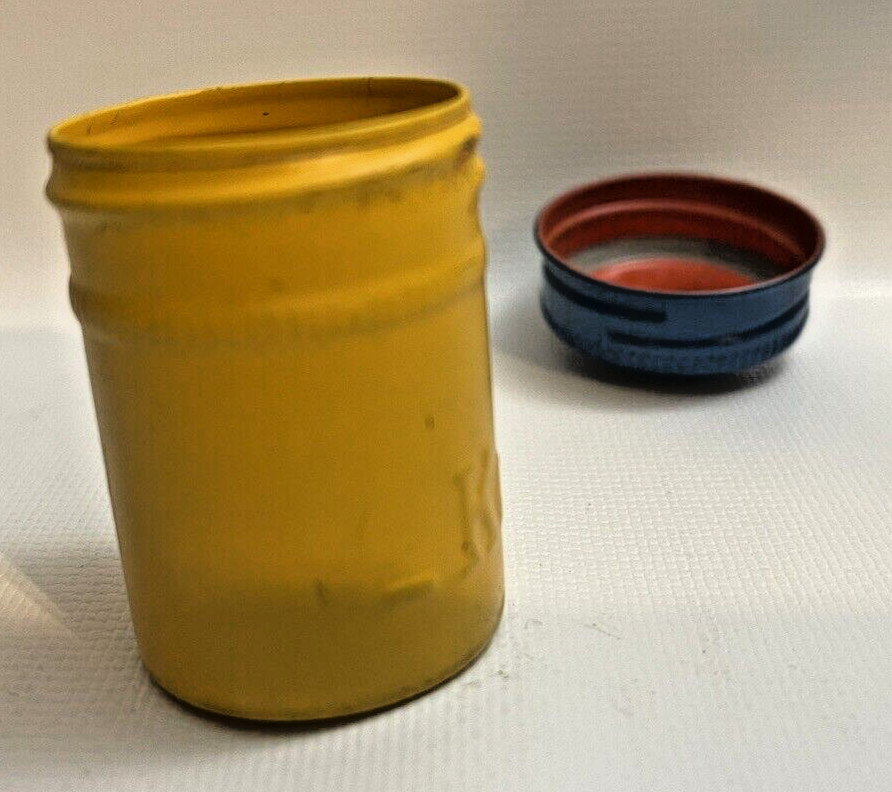 Kodak Empty Metal 35mm Film Canister (Yellow w/Blue Top) for Ektachrome Film