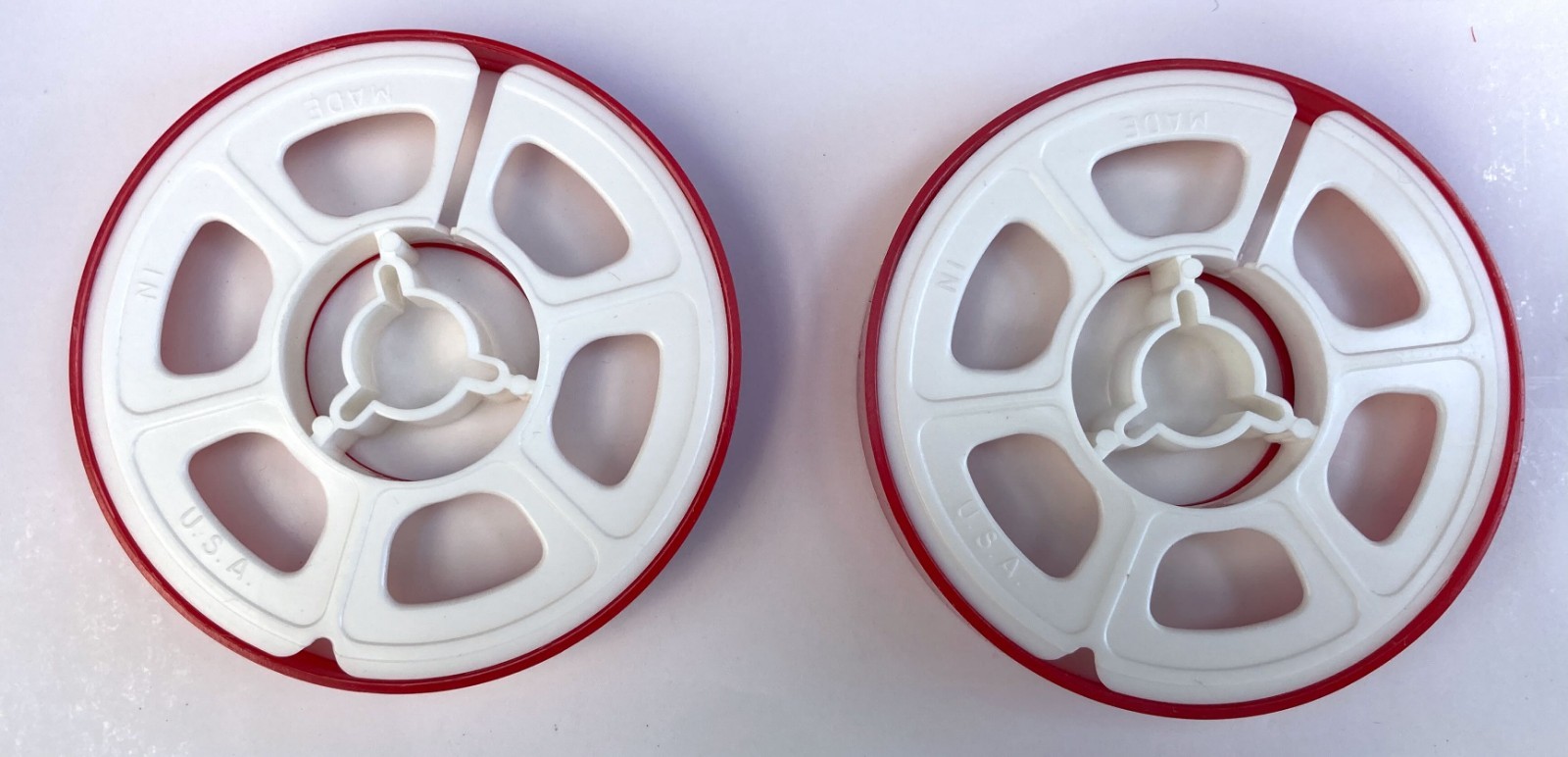 Lot of 71 : 3″ 8mm Empty Film Reels – 17 Kodak + unbranded, red black gray blue