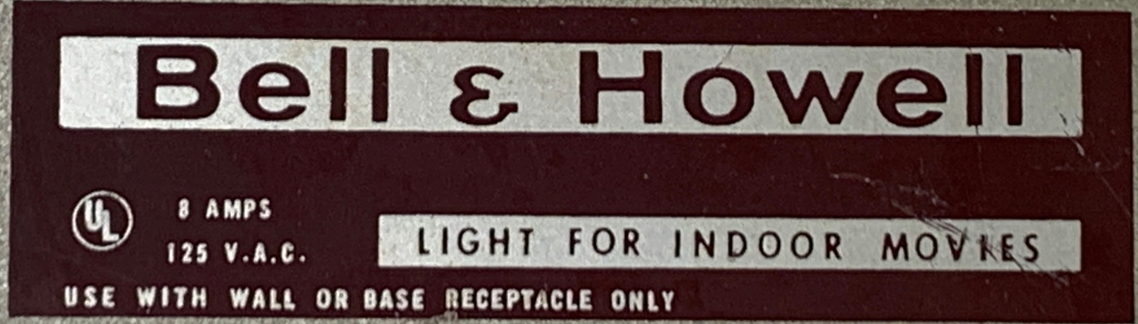 Bell & Howell Indoor Movie Light