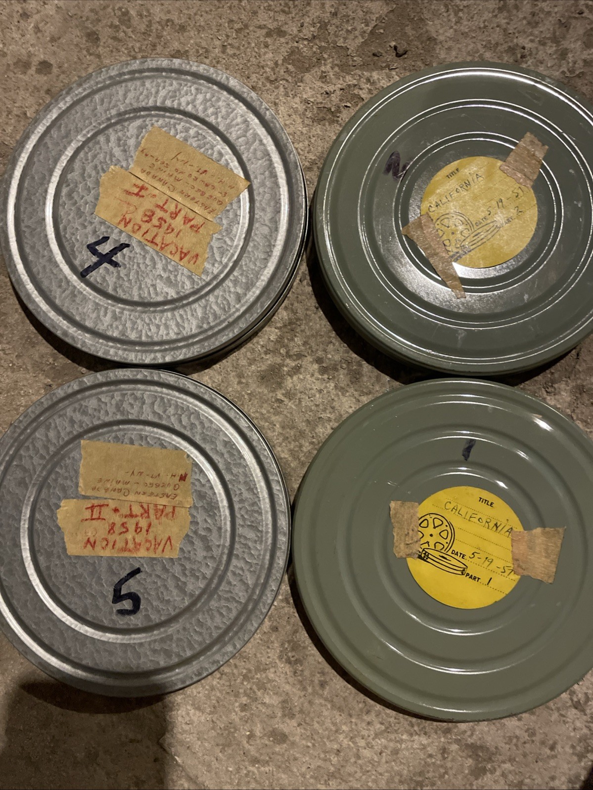 Vintage Film Reels Canisters 8mm 6 inches movie room – 4 Skrudlands Chicago
