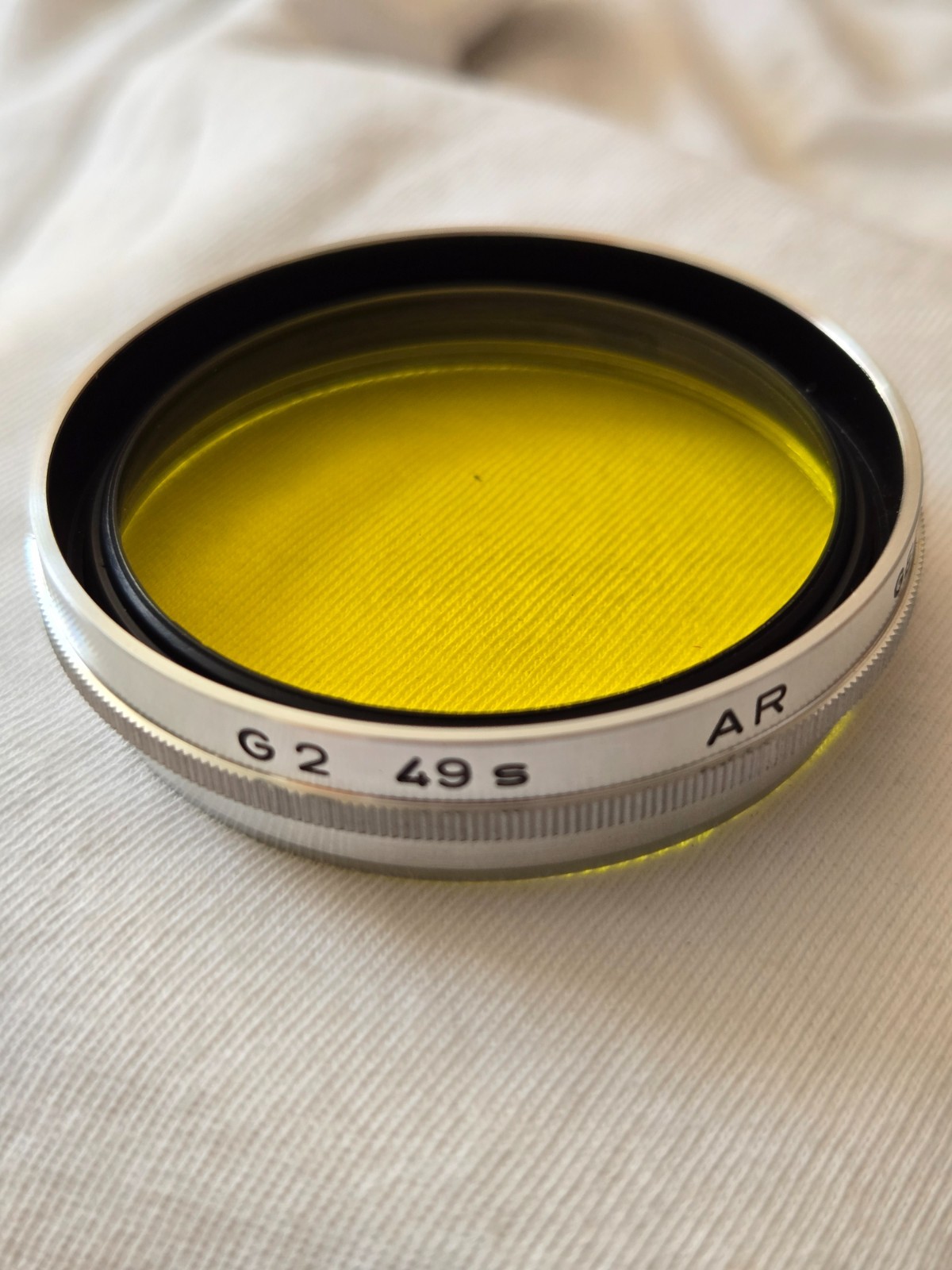Original Voigtlander 49mm 302 (G2) Yellow Filter Chrome Screw-In Germany