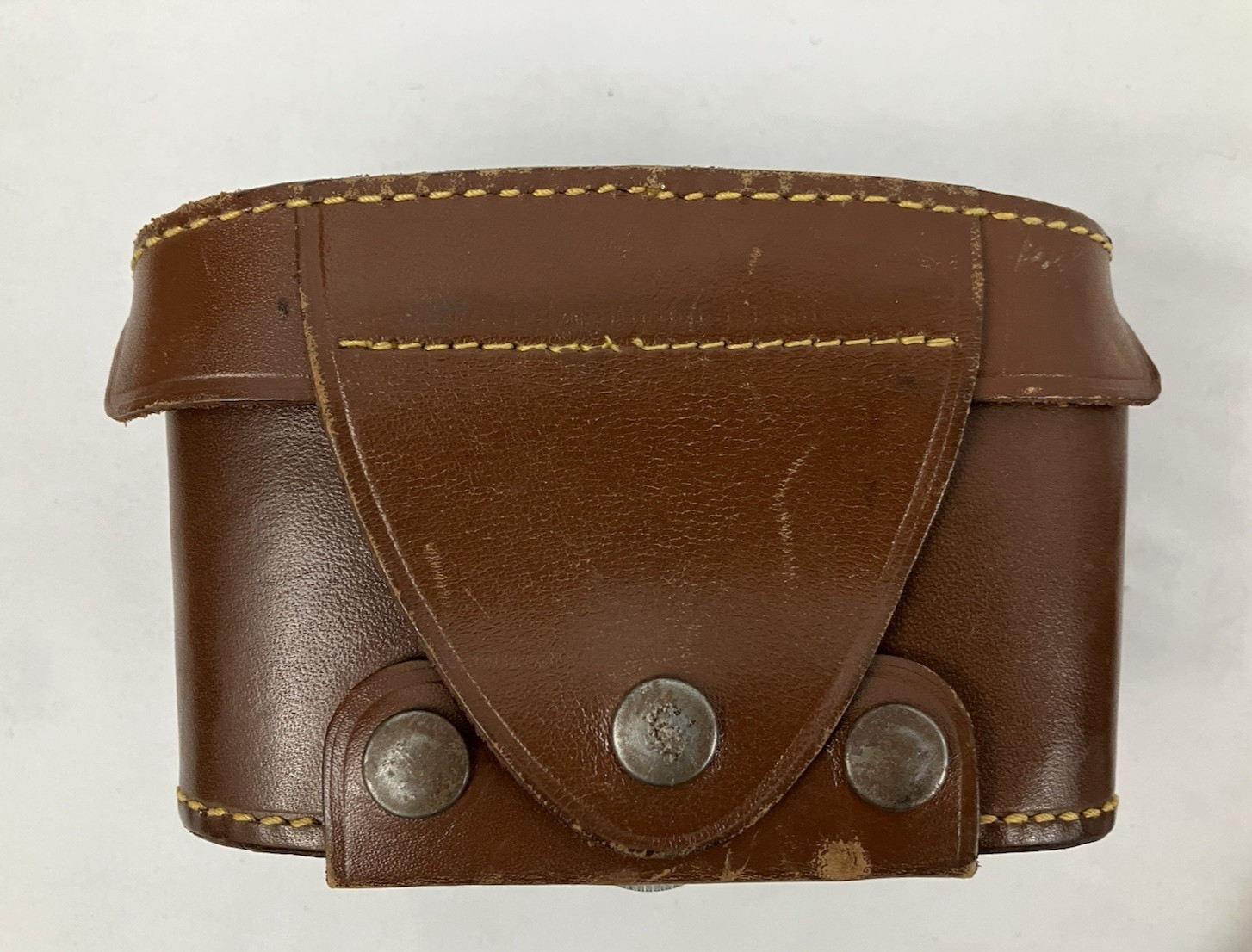 Lot 2 Vintage Kodak Leather Camera Cases Brown Embossed Logo Storage