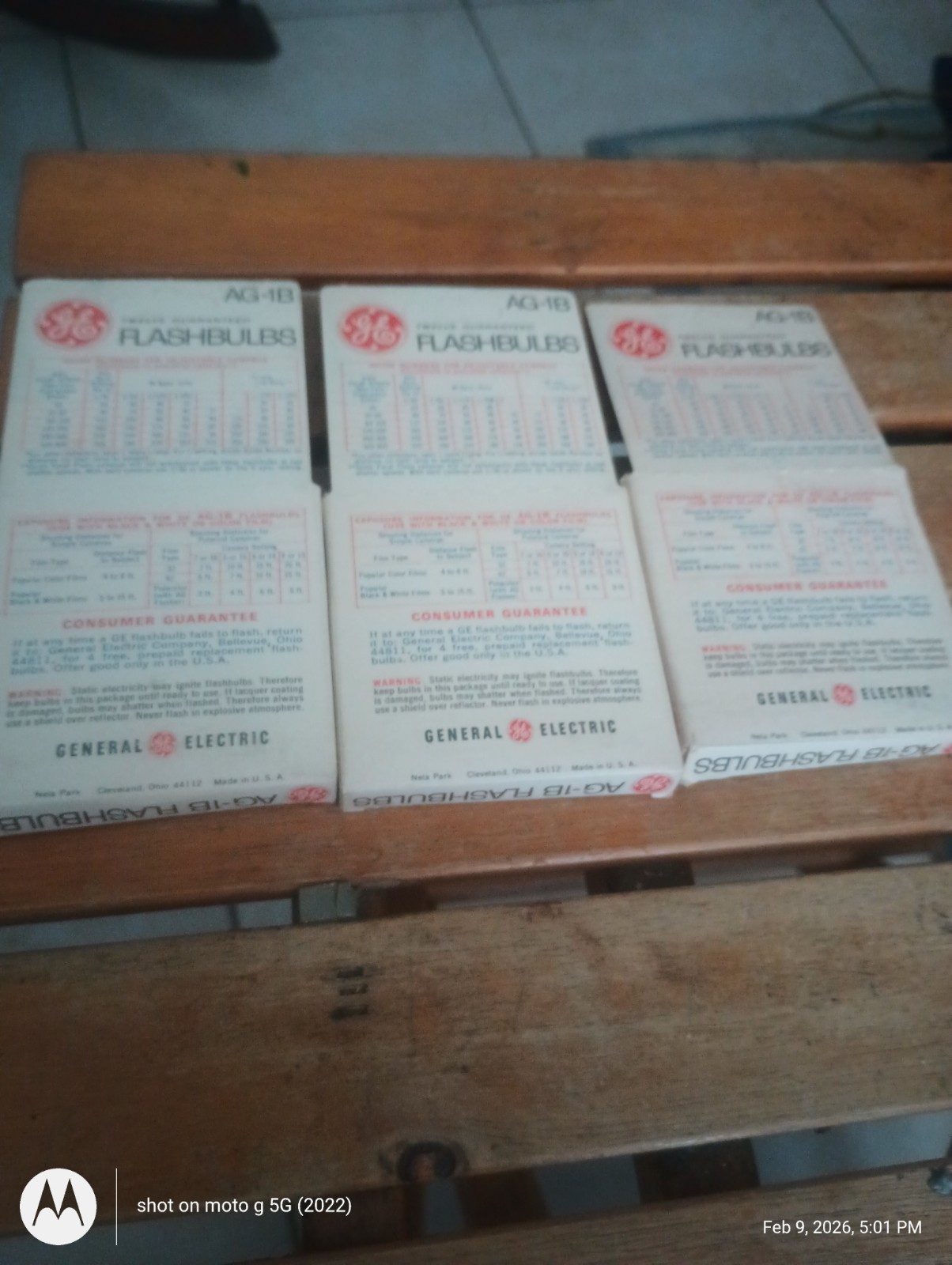 Vintage GE AG-1B Flashbulbs 3 Box Lot NEW in Box Photography Bulbs