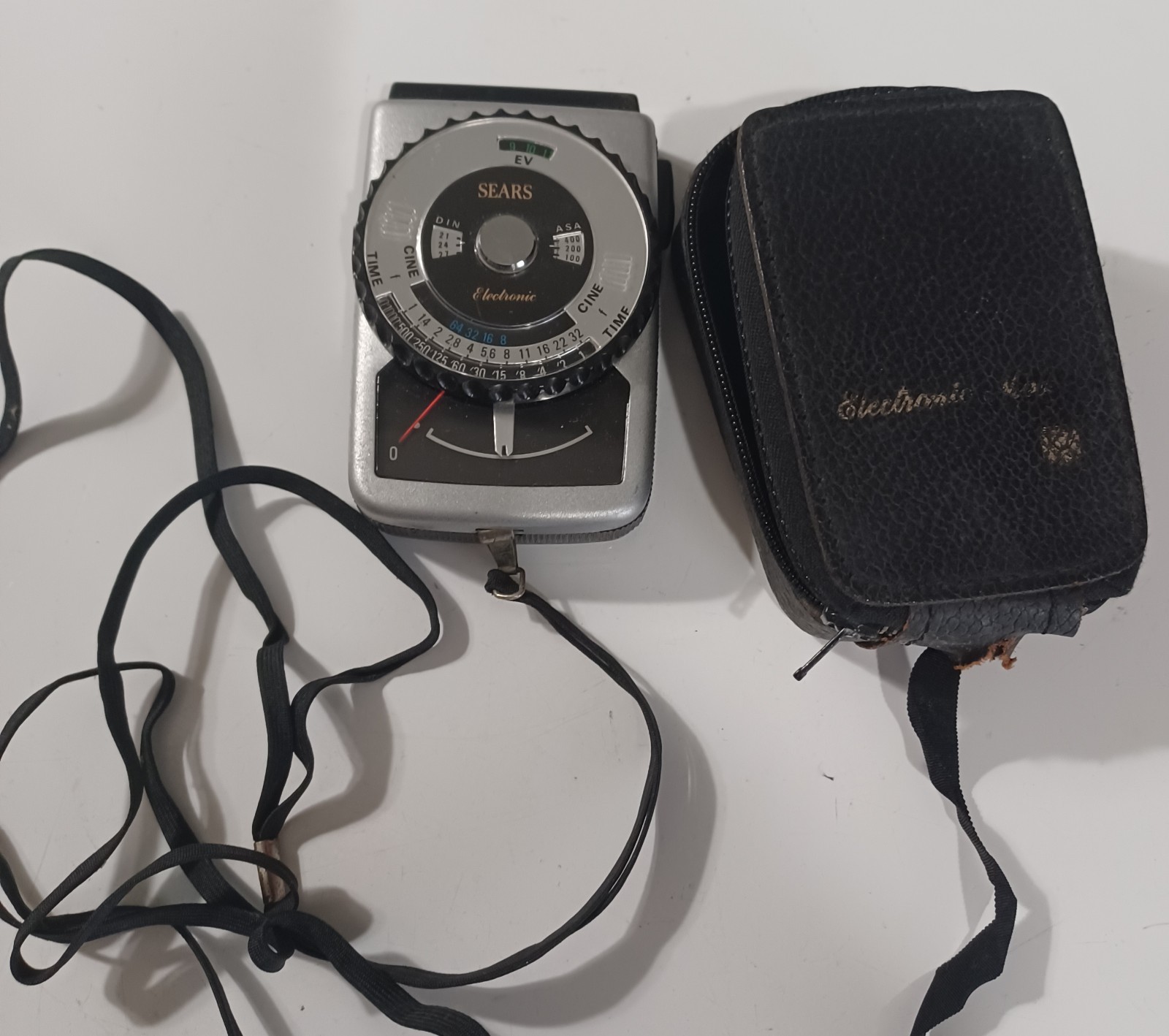 Sears Electronic Light Meter Camera Photography w/ Leather Case Japan Made