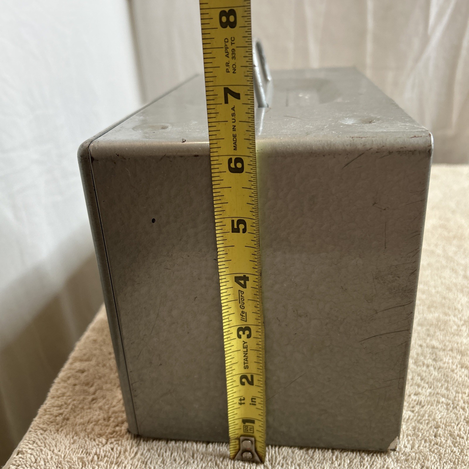Vintage Brumberger Metal 8mm Film Chest Carrying Case 12 Slots 200-B01