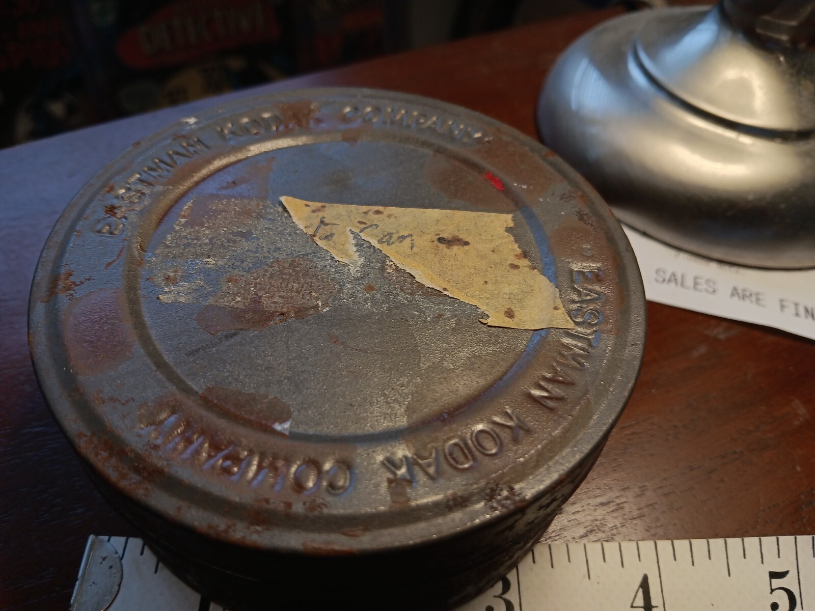 Vintage Eastman Kodak Company 35mm Film Canister Tin Pan 3 3/4 Wide Metal