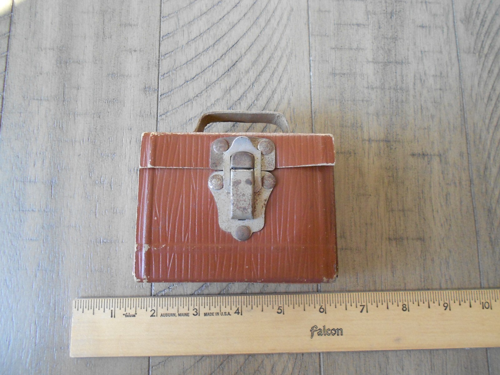 Vintage Mini Cardboard Snap carrying case + handle for Camera? etc 4″x3″x1.75″