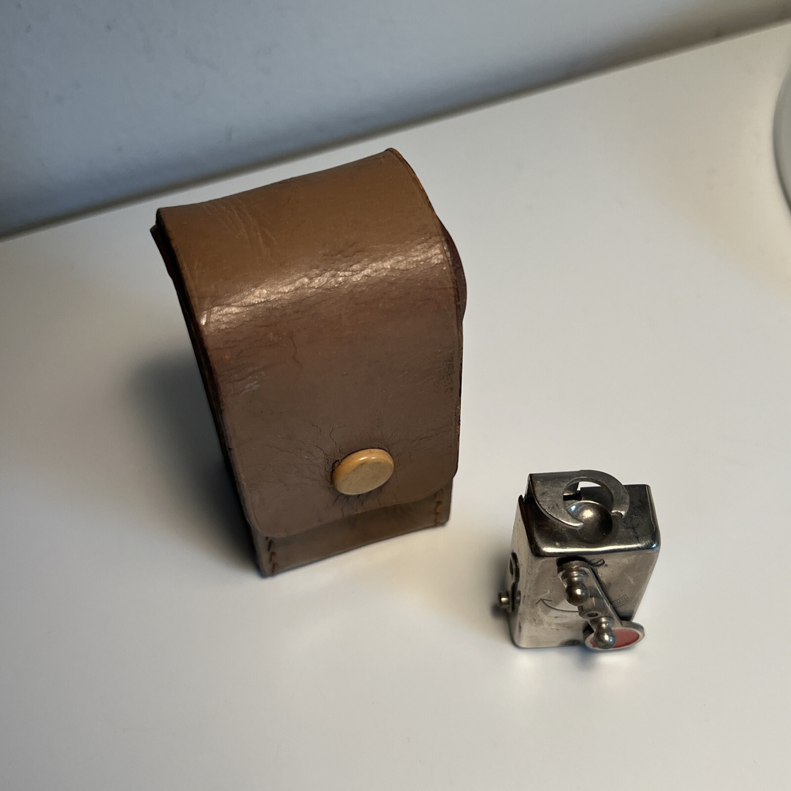 Vintage Autoknips Auto Self Timer Leather Case Germany Camera Photography Metal