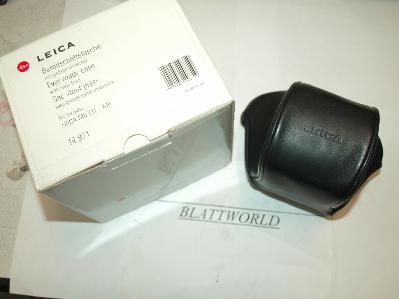 GENUINE ORIGINAL LEICA BRAND LARGE FRONT PART CARRYING CASE for LEICA M6 CAMERAS