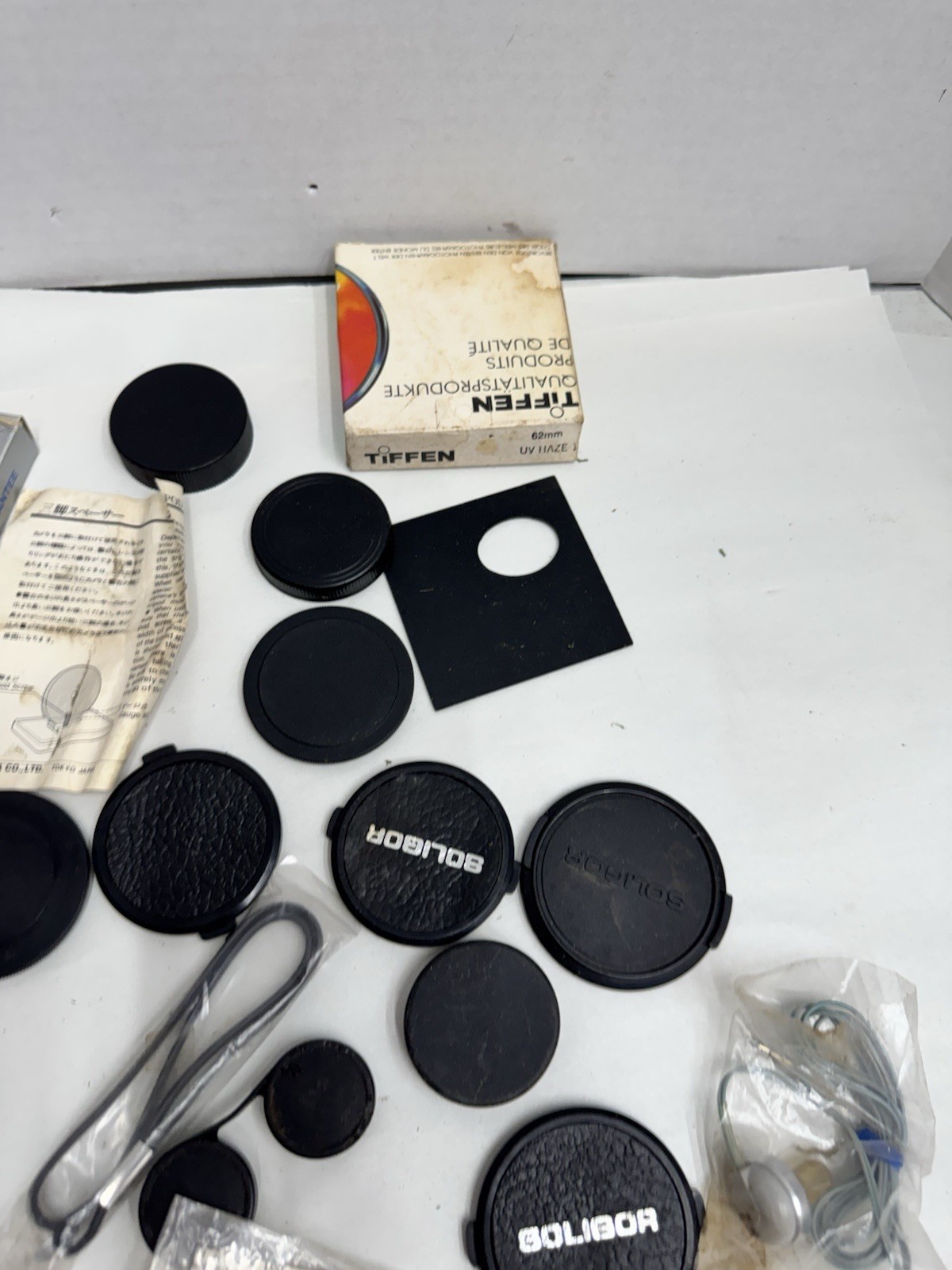 vintage photography camera accessory lot filters caps more