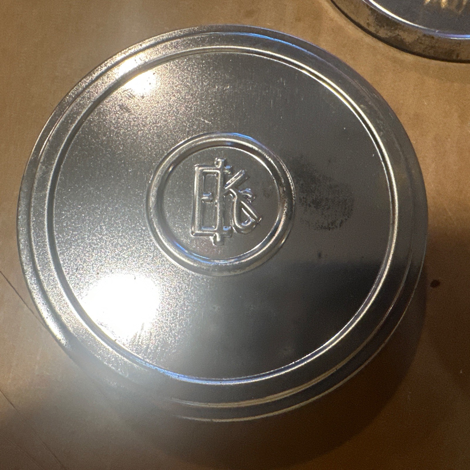 2 Vintage Eastman Kodak Company EKC Film Cans Canisters Reel Tins 3.75” Empty