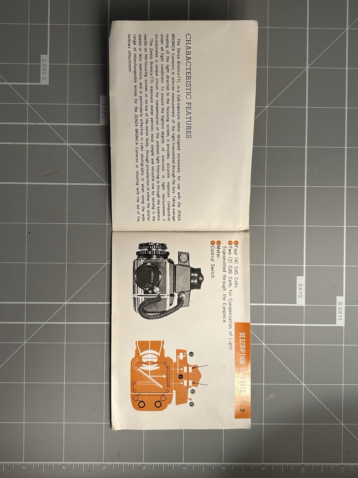 Bronica S2 S2A TTL Exposure Meter Finder And Manual
