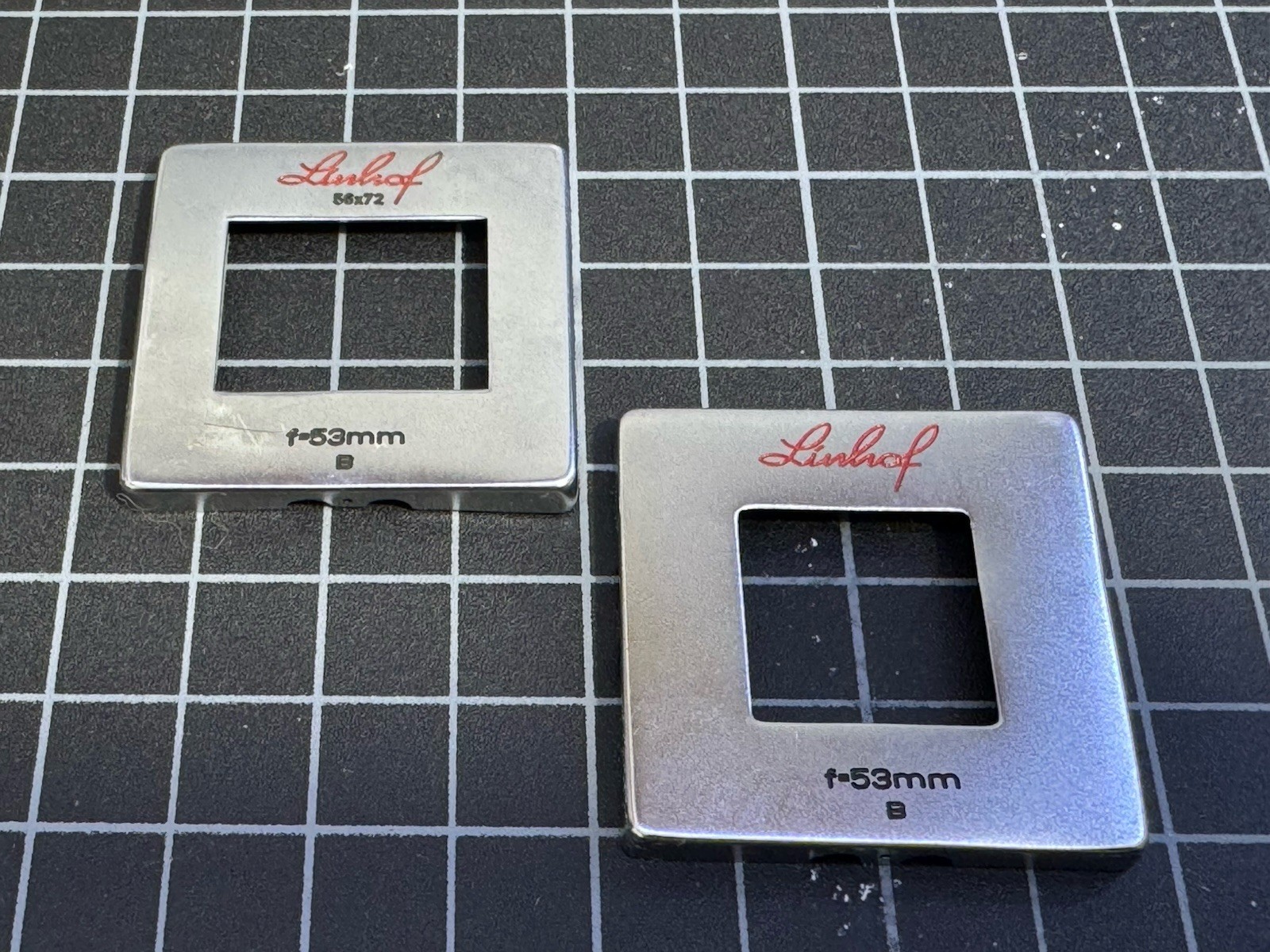 Linhof Baby Technika IV 6×6 6×7 Viewfinder Mask Set 53mm For Biogon Finder