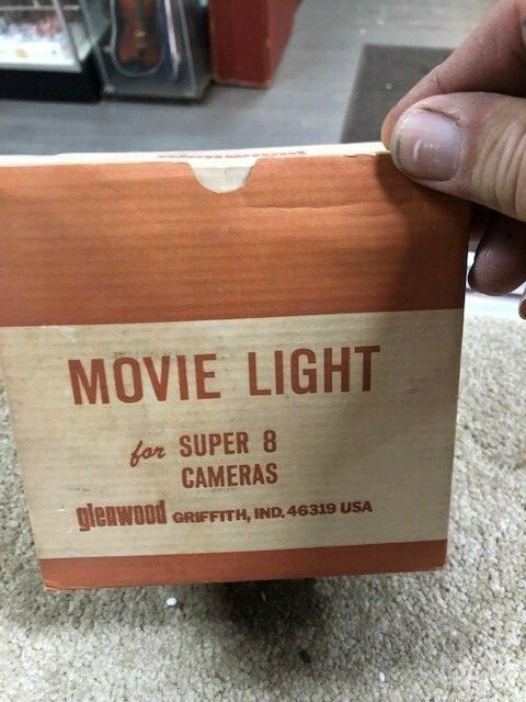 Vintage Glenwood Movie Light For Super 8 Cameras new in box NOS LOOK NOW WOW
