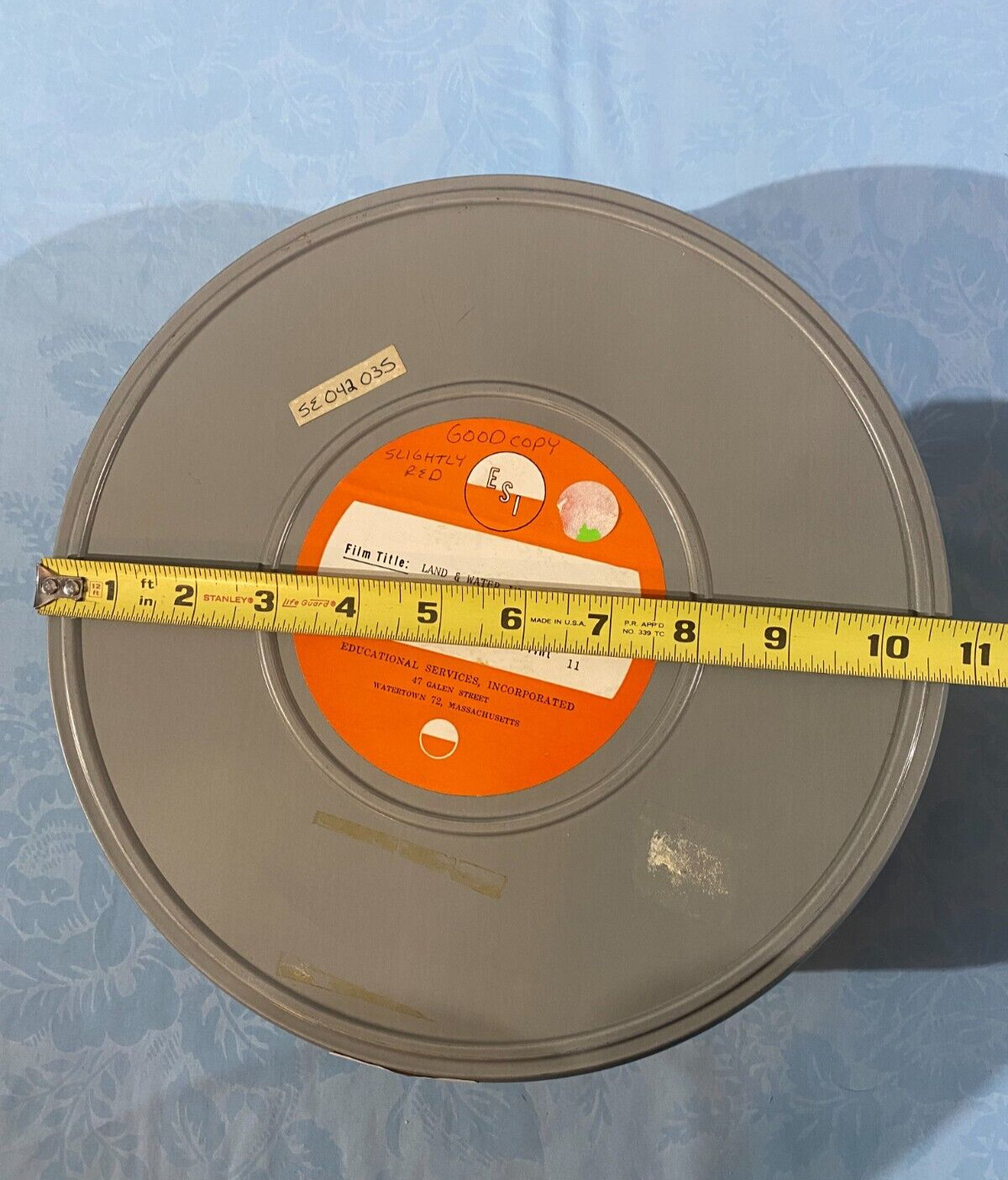 Vtg Set of 4 16mm Metal Film Reel 10 3/4in Canisters Art Decor u00086