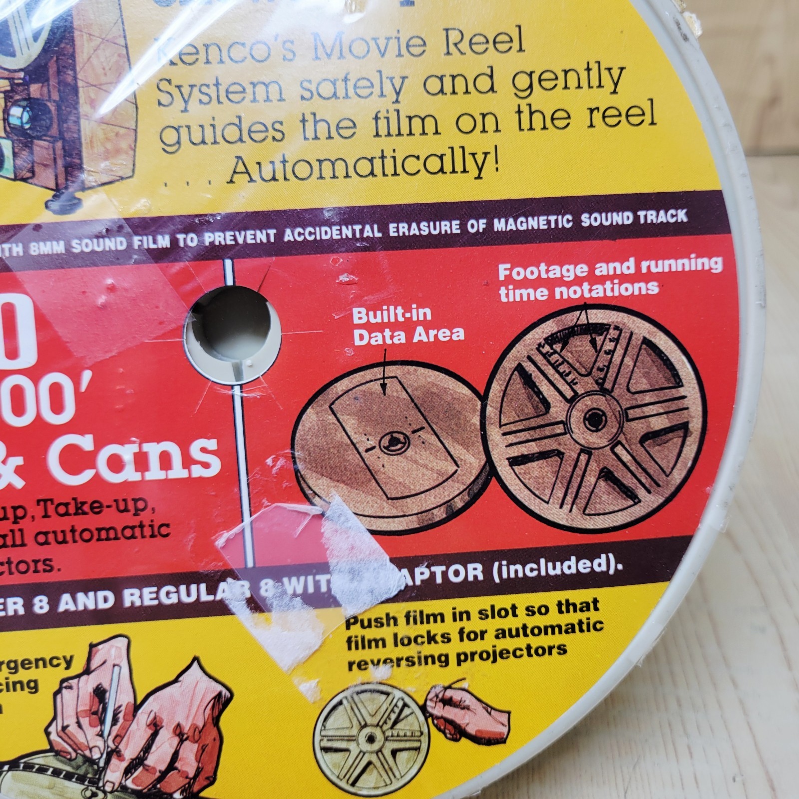 Pack of 3 Kenco Plastic 7″ 400′ 8mm Movie Film Reels NEW OLD STOCK