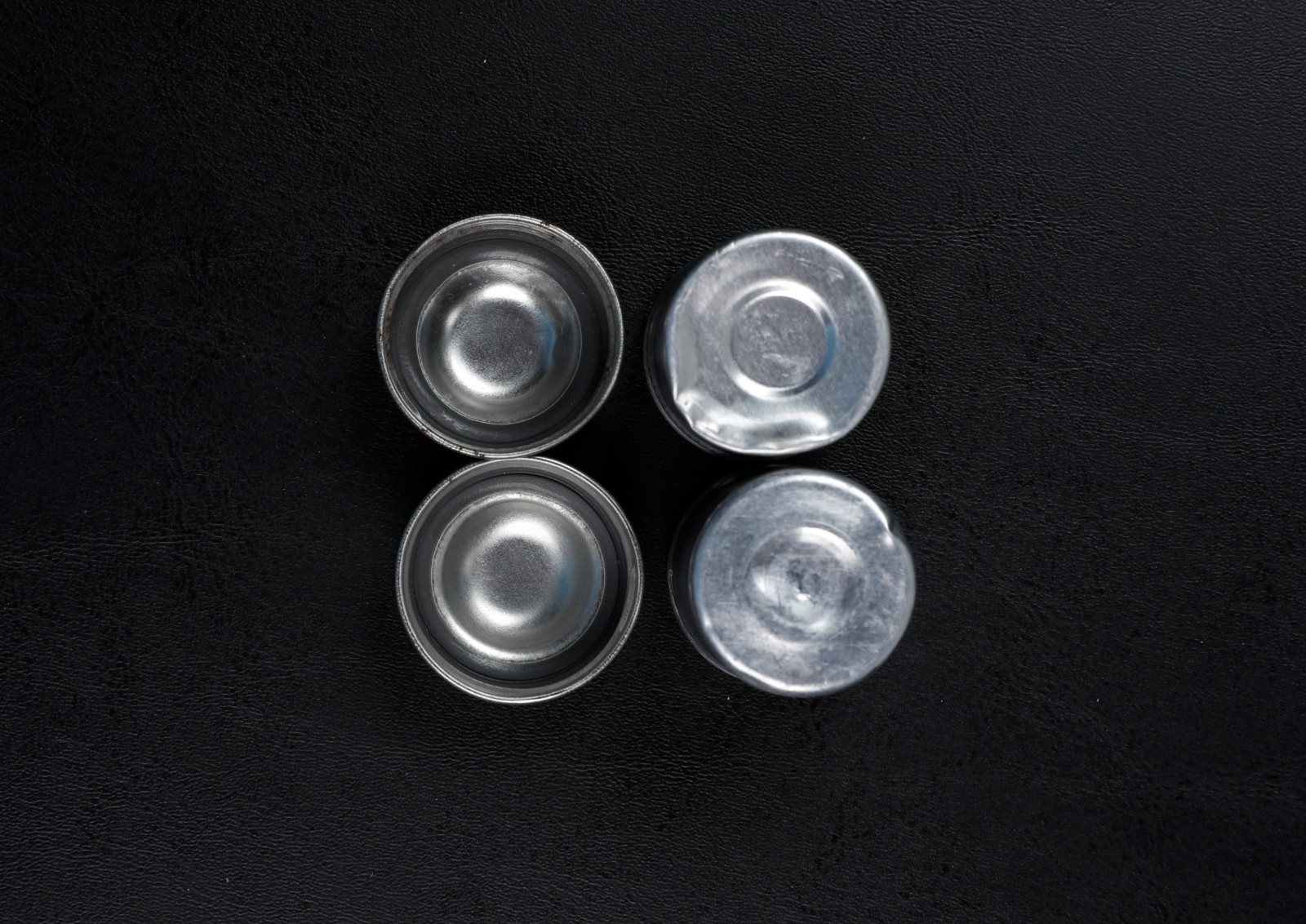 Lot of 2 Vintage 35mm Photographic Film Metal Canisters, Aluminum, Photo