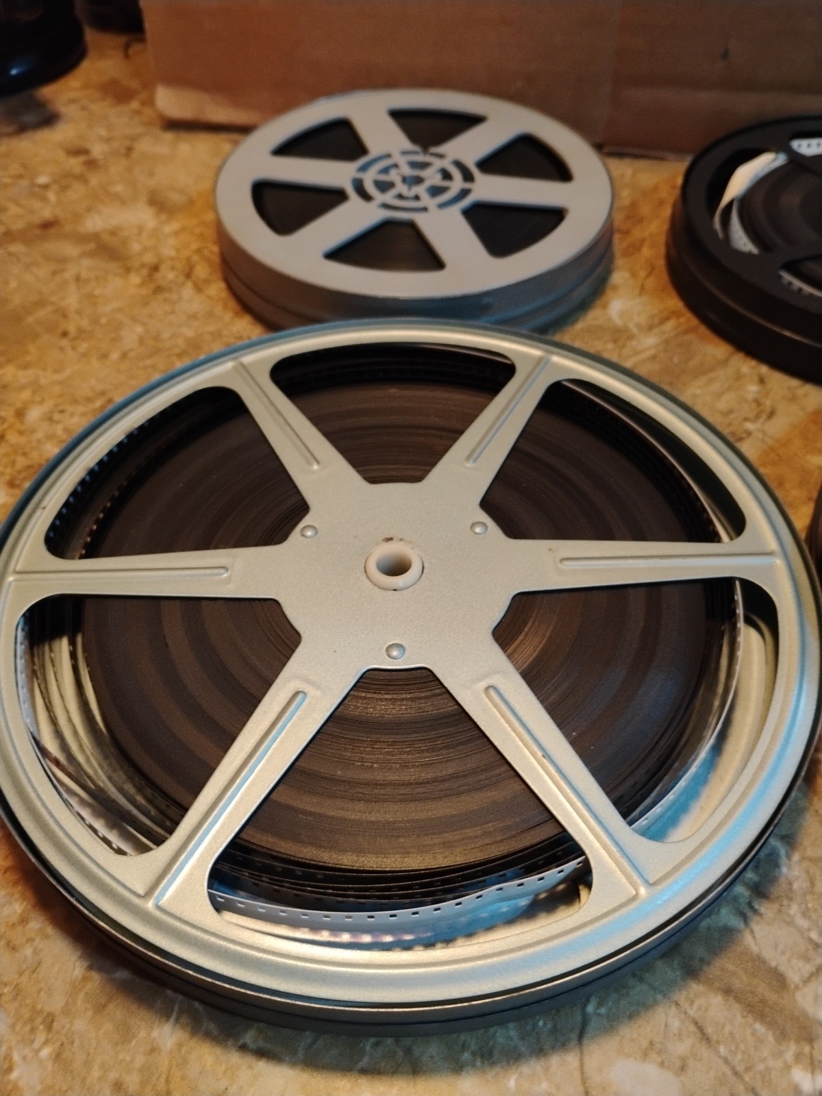 Lot Of 5 Vintage Reel film Canister and Film