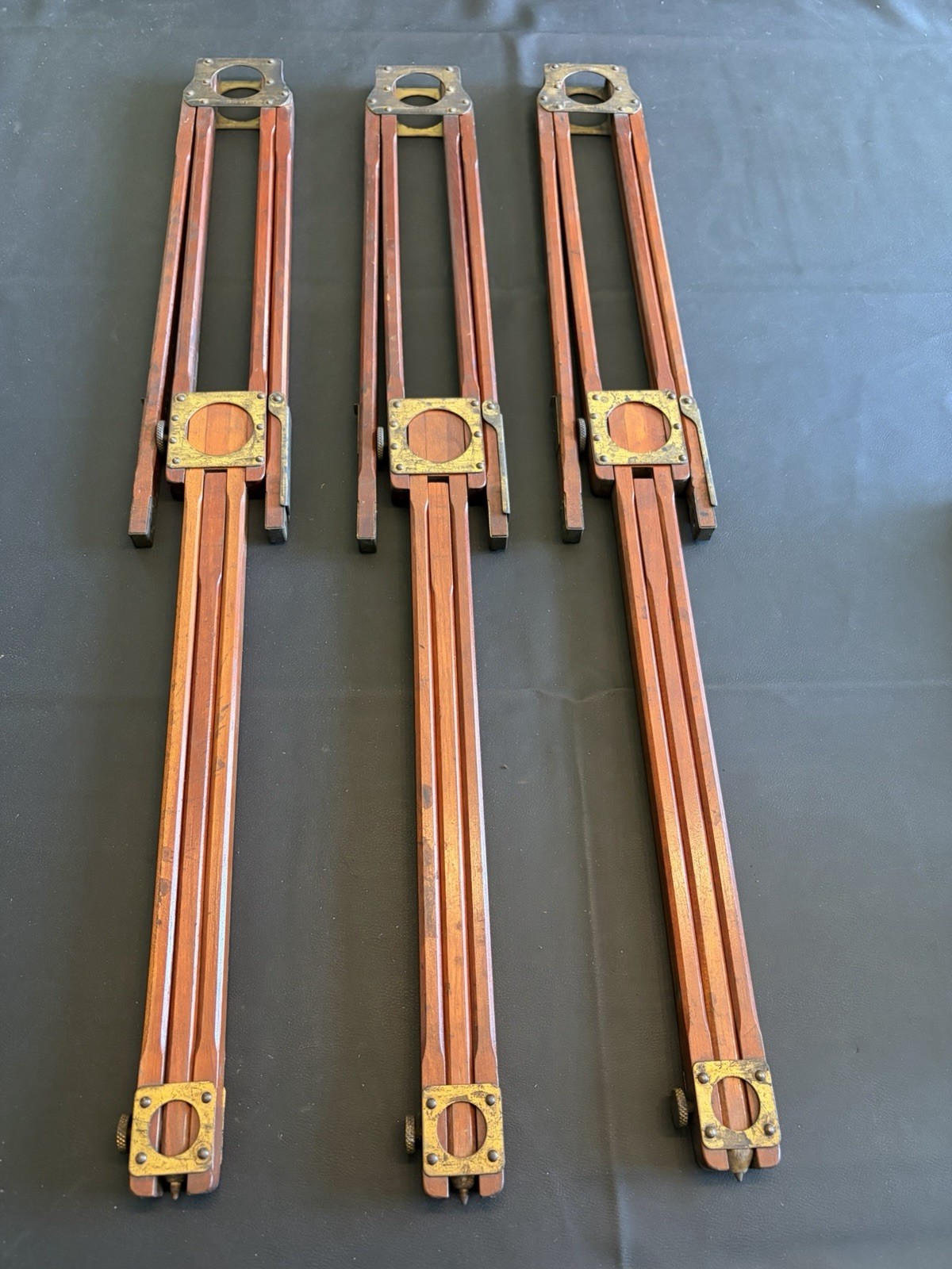 Antique Folmer & Schwing Crown No. 2 Tripod Legs Set of 3 Pat 1903 Camera Parts
