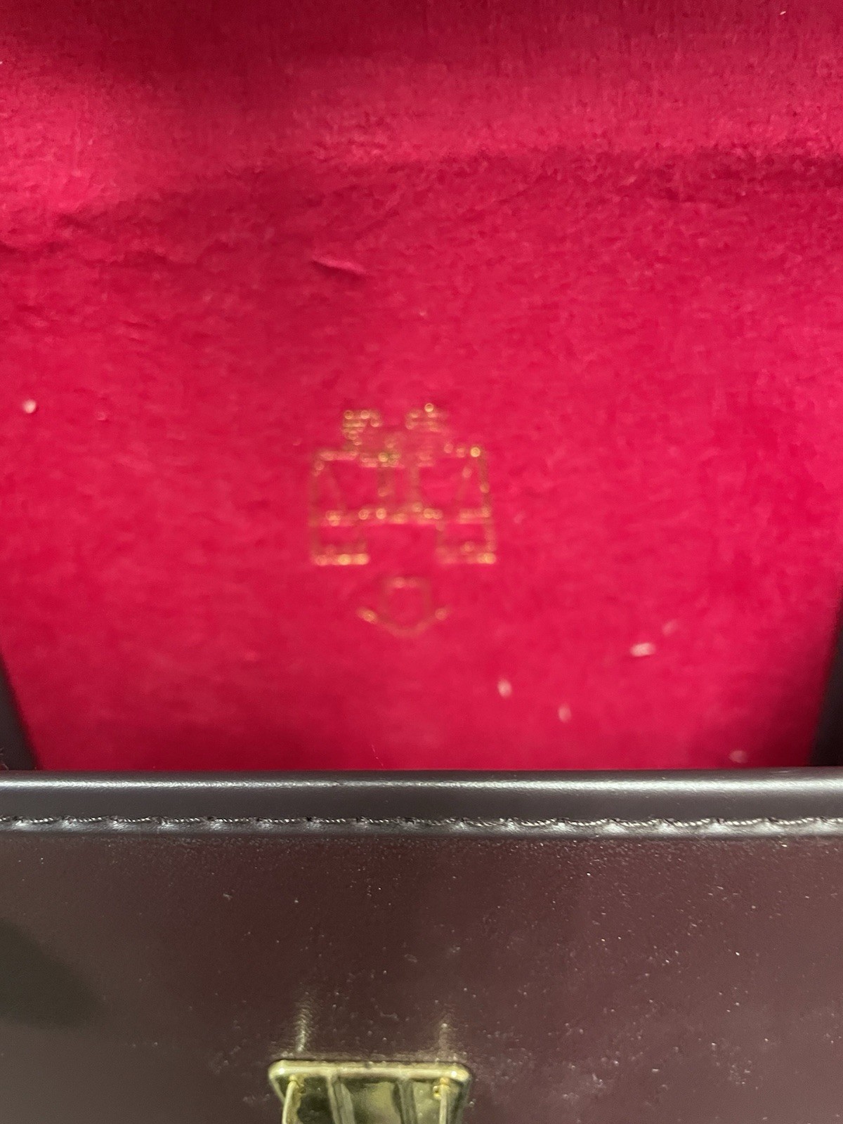 Vintage Sears Binocular Case Hard Shell Burgundy Leatherette Made In Japan Rare