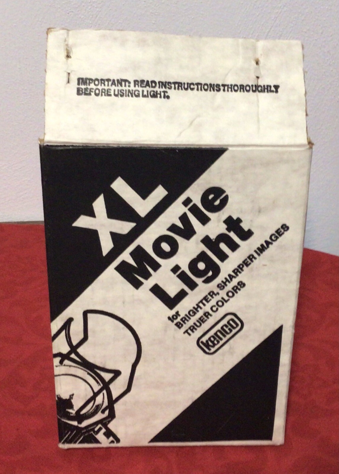 Vintage Kenco Movie Light XL 100-watt Model 3000 Top Mount Manual Original Box