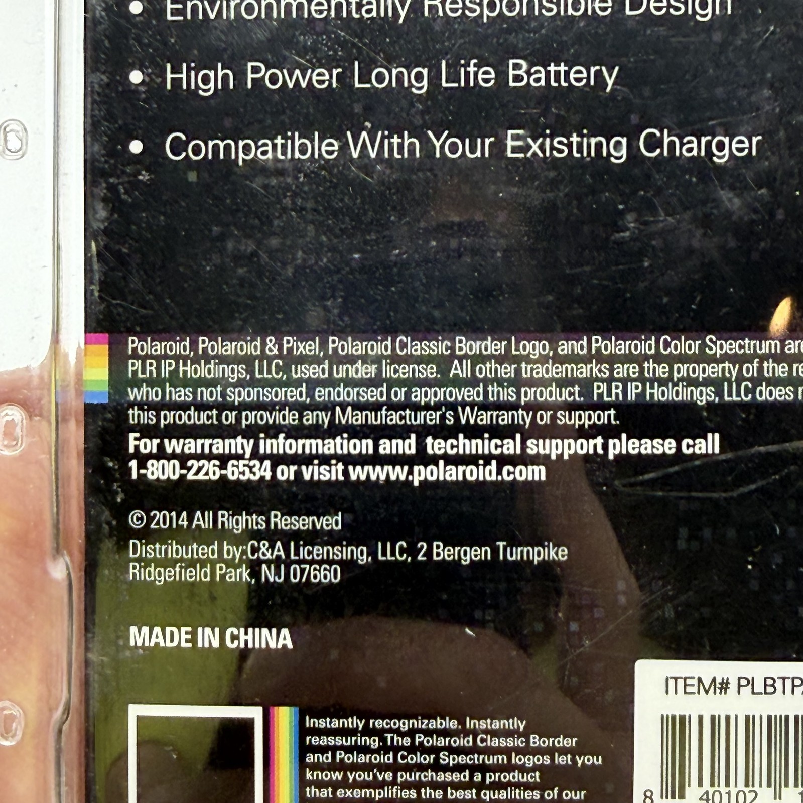 Polaroid PLBTPABCM13 Replacement Battery for Panasonic BCM13 1050mAh Li-ion