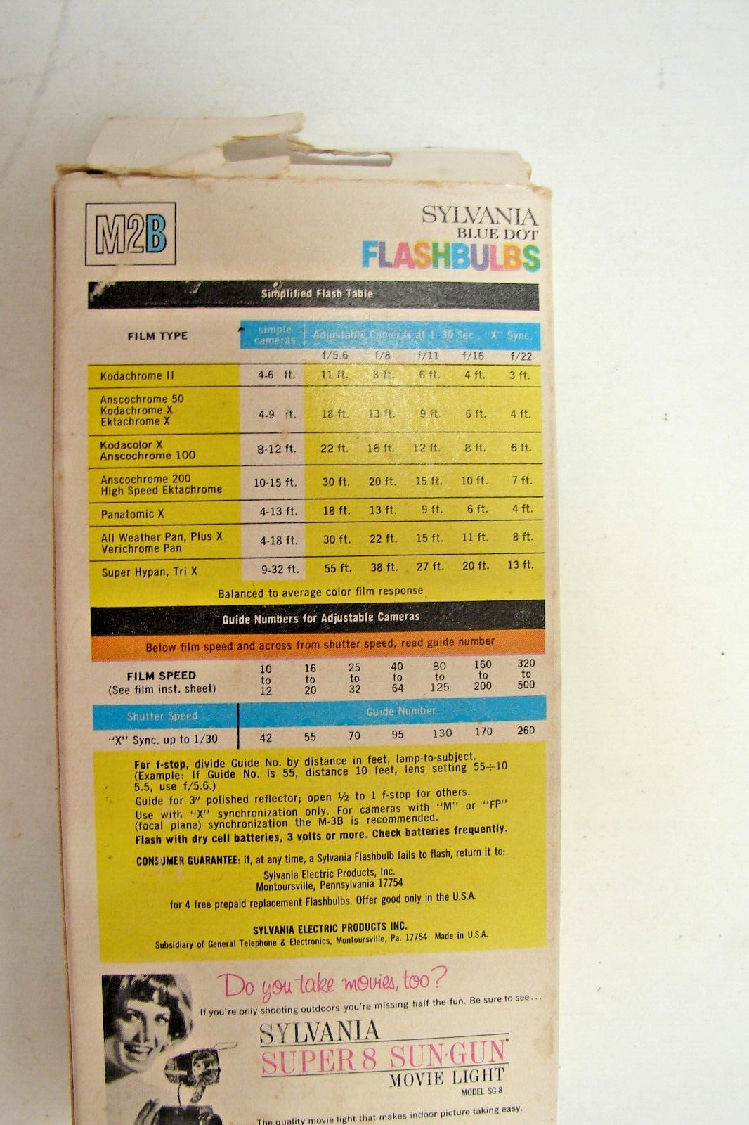 Sylvania M2B & M3 Flashbulbs & General Electric M3B Flashbulbs New 5 boxes