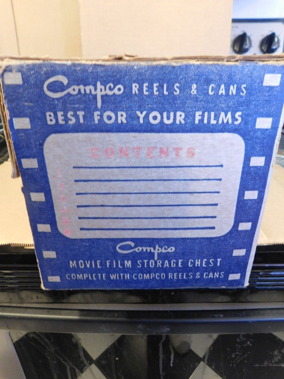 VINTAGE COMPCO REEL CHEST W/CASES AND REELS